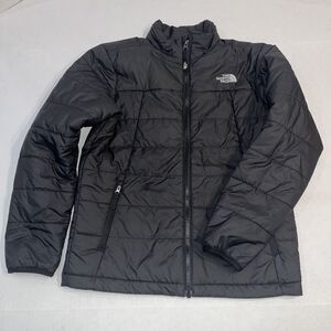 The North Face Jacket Boys Black Polyester Full Zip Boys Large